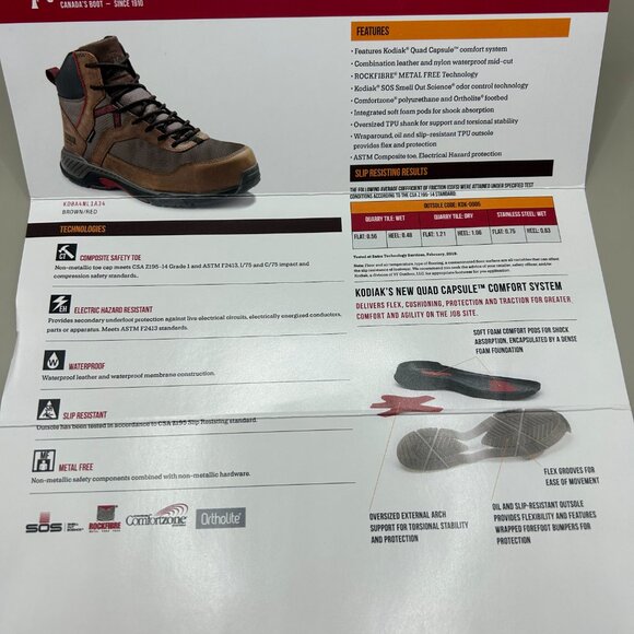 NEW Kodiak MKT1 Trail Mid Men\'s Waterproof Composite Toe Work Boots - Size 13 W main image 9